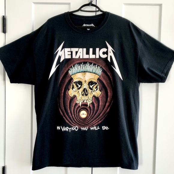 Metallica T Shirt, Double Sided Print, 2019 In Vertigo You Will Be, Size L, NWOT - Picture 1 of 7